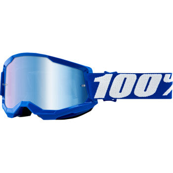 Load image into Gallery viewer, 100% Strata 2 Goggles - Vamoose Gear Eyewear Blue/Mirror Blue Lens
