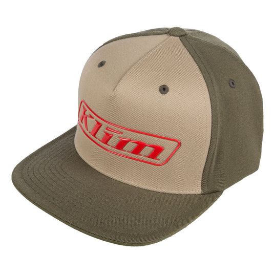 Klim Slider Hat - Snapback - Vamoose Gear Apparel Burnt Olive / High Risk Red