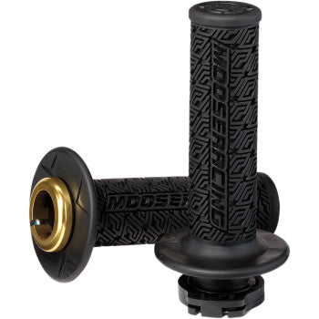 Moose Lock-On Grips Black/Gold - Vamoose Gear Motorcycle Accessories Black / Gold