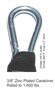 Load image into Gallery viewer, 1.5&quot; Ratchet Tie Down w/Carabiner - Vamoose Gear Accessory
