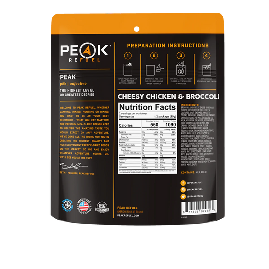 PeakRefuel - Cheesy Chicken & Broccoli - Vamoose Gear Food