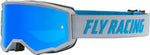 Fly Racing Zone Youth Goggle - Vamoose Gear Eyewear Gray/Blue w/Blue Mirror Smoke Lens