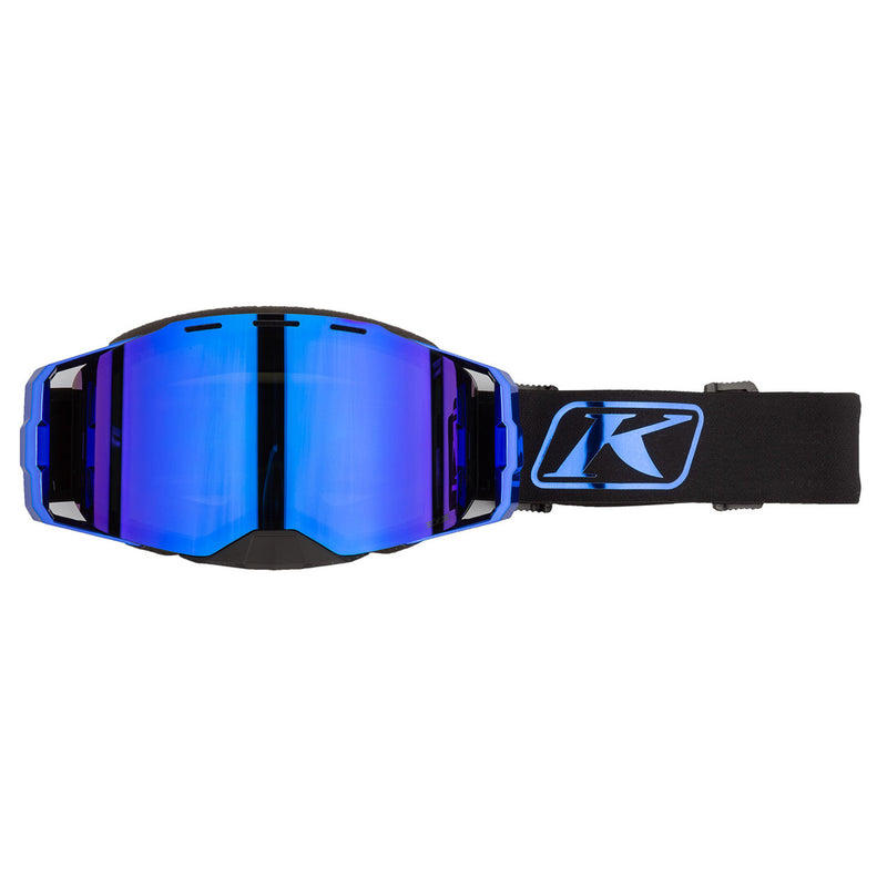 Load image into Gallery viewer, Klim Edge Snow Goggles - 3 colors! - Vamoose Gear Snowmobile Accessories Focus Blue Chrome Dark Smoke Blue Mirror
