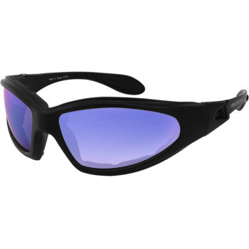 Bobster GXR Sunglasses/Goggles. Black / Cyan Mirror lens - Vamoose Gear Eyewear