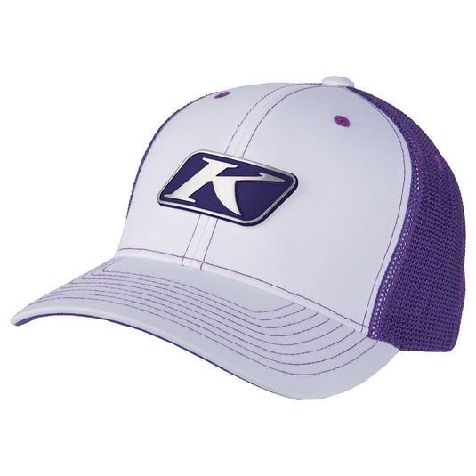 Klim Icon Snap Hat - Vamoose Gear Apparel White - Deep Purple