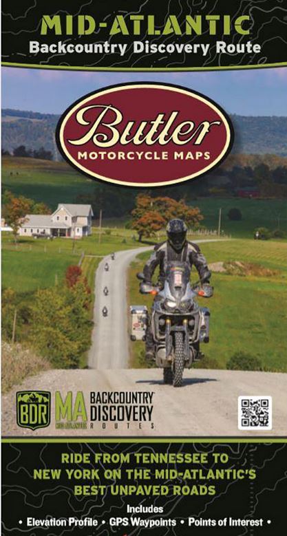 Load image into Gallery viewer, Butler Motorcycle Maps - Vamoose Gear Maps Mid Atlantic BDR
