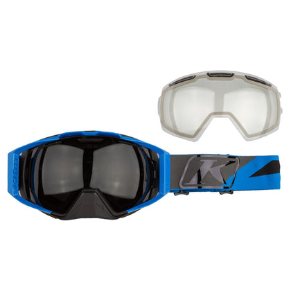 Klim Oculus Goggle - Vamoose Gear Eyewear Dissent Electric Blue Lemonade Photochromic Clear to Smoke and Clear