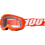 100% Strata 2 Junior Goggles - Vamoose Gear Eyewear Orange/Clear Lens