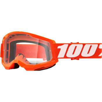 Load image into Gallery viewer, 100% Strata 2 Goggles - Vamoose Gear Eyewear Orange/Clear Lens
