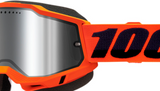100% Accuri 2 Snow Goggles - Vamoose Gear Neon Orange/Silver Mirror