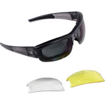 Bobster Rally Sunglasses / Goggles Matte Clear Gray Frame - 3 sets lenses - Vamoose Gear Eyewear