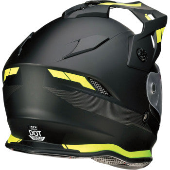 Load image into Gallery viewer, Z1R Range Uptake Dual Sport Helmet - Black / Hi Viz - Vamoose Gear Helmet
