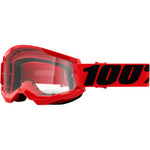 100% Strata 2 Goggles - Vamoose Gear Eyewear Red/Clear Lens