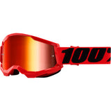 100% Strata 2 Goggles - Vamoose Gear Eyewear Red/Red Mirrored Lens