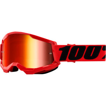 Load image into Gallery viewer, 100% Strata 2 Goggles - Vamoose Gear Eyewear Red/Red Mirrored Lens
