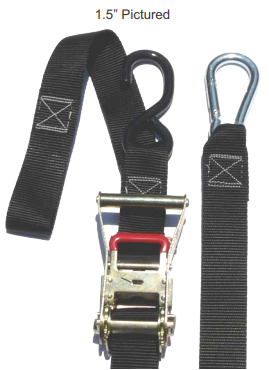 Load image into Gallery viewer, 1.5&quot; Ratchet Tie Down w/Carabiner - Vamoose Gear Accessory
