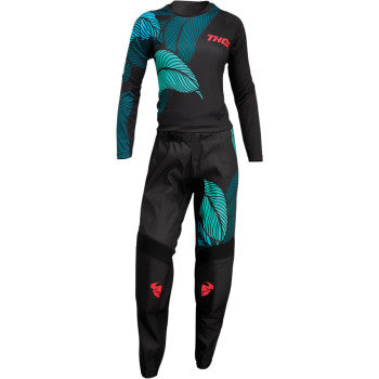 Load image into Gallery viewer, Thor Women&#39;s Sector Urth Pant - Black/Teal - Vamoose Gear Apparel
