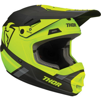 Load image into Gallery viewer, Thor Youth Sector Off Road Helmet - Split Acid/Black - Vamoose Gear Helmet
