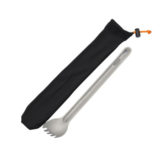 Load image into Gallery viewer, PeakRefuel Titanium Spork (long handle) - Vamoose Gear Camping
