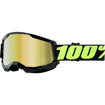 Load image into Gallery viewer, 100% Strata 2 Goggles - Vamoose Gear Eyewear Upsol/Mirror Gold Lens
