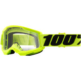 100% Strata 2 Junior Goggles - Vamoose Gear Eyewear Yellow/Clear Lens