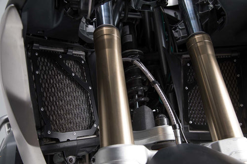 SW-MOTECH Radiator Guards (Black) For 2017-18 BMW R1200 GS LC - Vamoose Gear Motorcycle Accessory